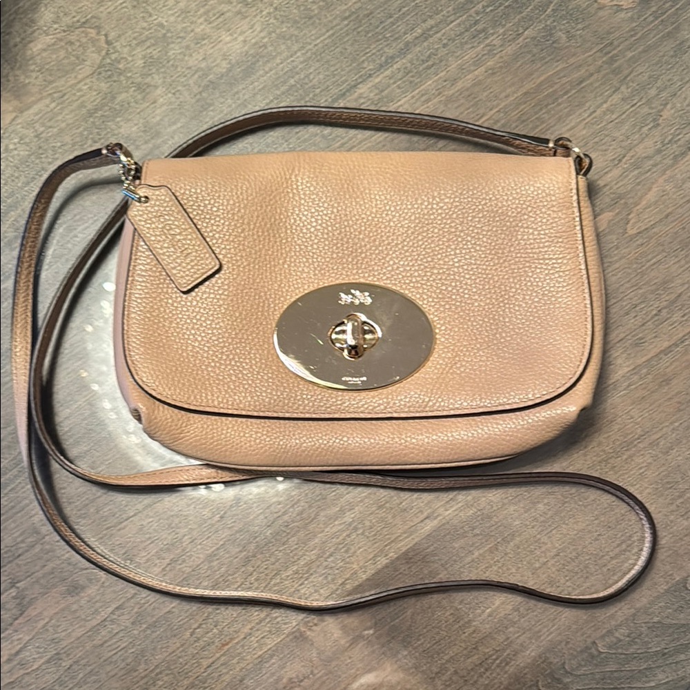 Coach Tan Leather Crossbody Bag